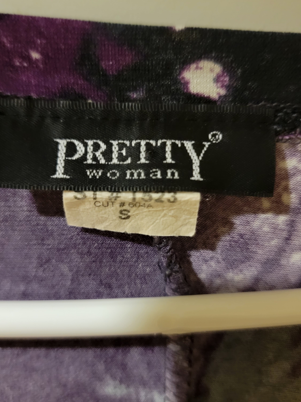 ⭐️ Pretty Woman -  Black and Purple V-Neck - A-Line Tunic - Picture 2 of 5